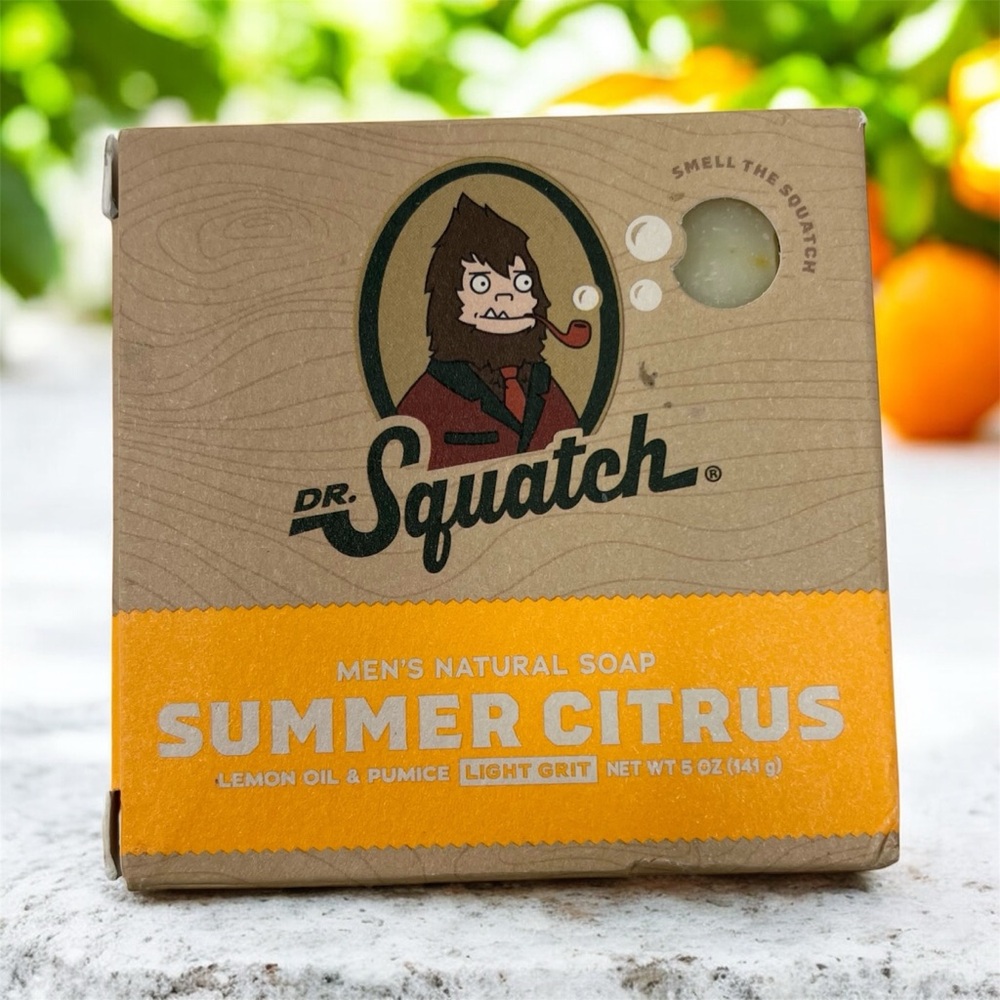 Dr. Squatch Summer Citrus Men's Natural Soap 5 oz Light Grit Lemon Oil